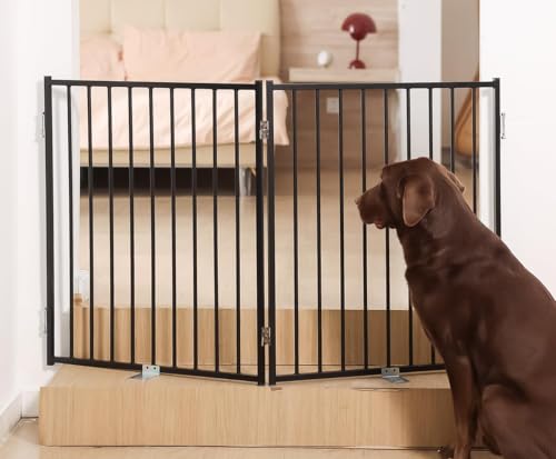 No Pawblems 30-Inch Freestanding Dog Gate with Door