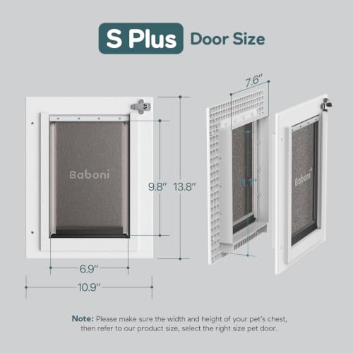 Baboni Pet Door for Interior and Exterior Doors