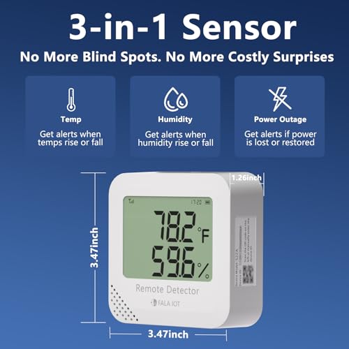 FALA IOT 4G Cellular Pet Temperature and Humidity Monitor