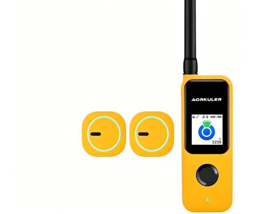 GPS Dog Tracker for 2 Dogs - Off-Grid Long Range Tracking System, No App/Cellular Required, Water-Resistant Pet Finder for Hiking & Forest Exploration