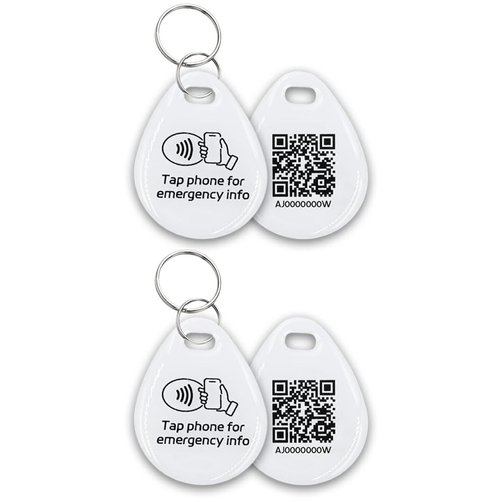 SELFIMPVE 2-Pack NFC and QR Smart Pet ID Tags