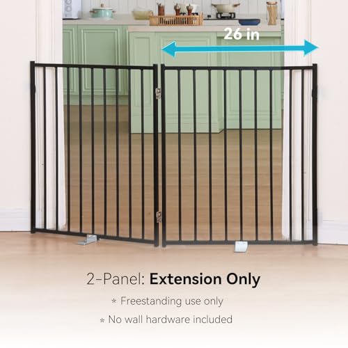 No Pawblems 30-Inch Freestanding Dog Gate with Door