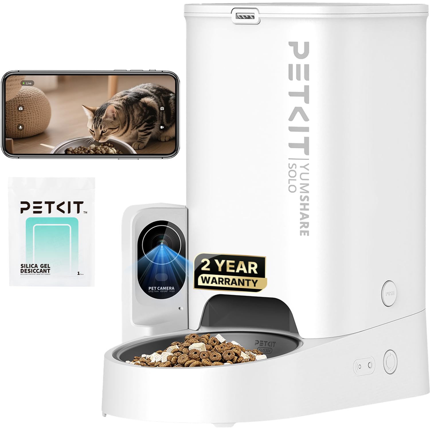 PETKIT 1080P WiFi Cat Feeder with Camera and Two-Way Audio