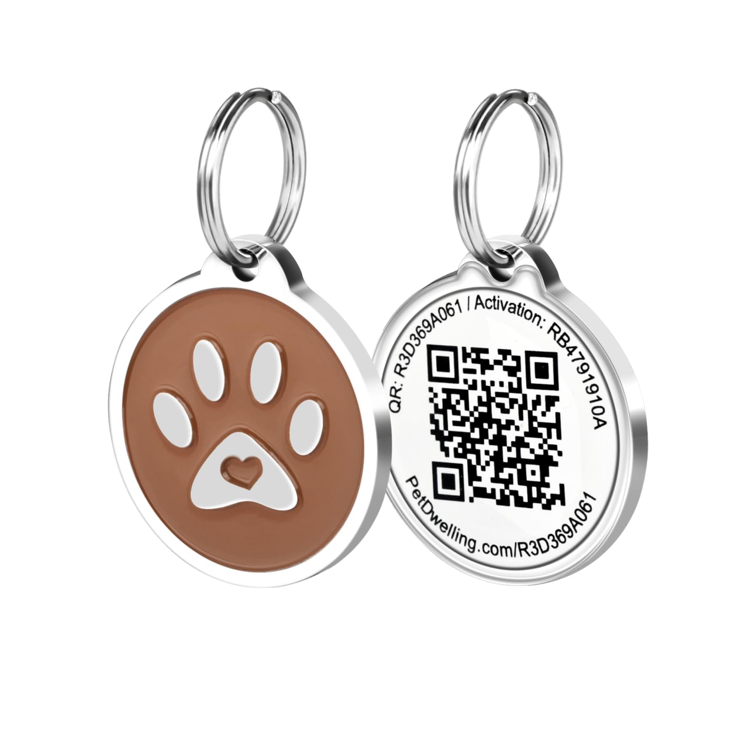 Pet Dwelling QR Code ID Tag for Dogs and Cats