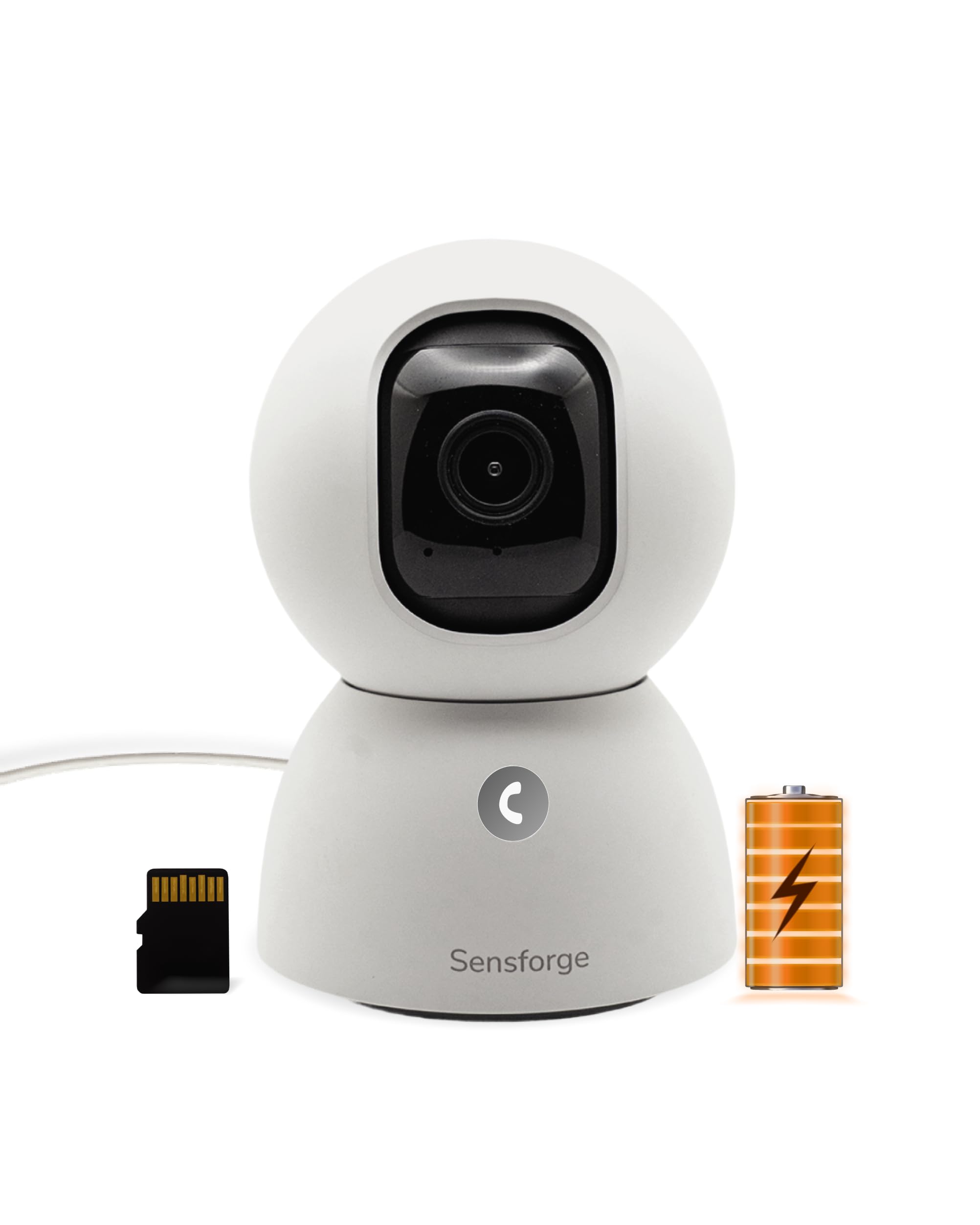 SensForge 2.5K Pan-Tilt Pet Camera with AI Detection
