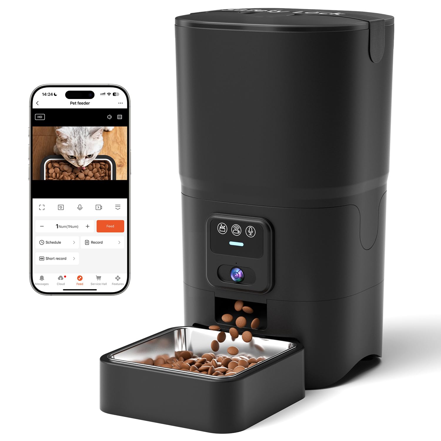 PAPIFEED Automatic Dry Food Feeder for Cats