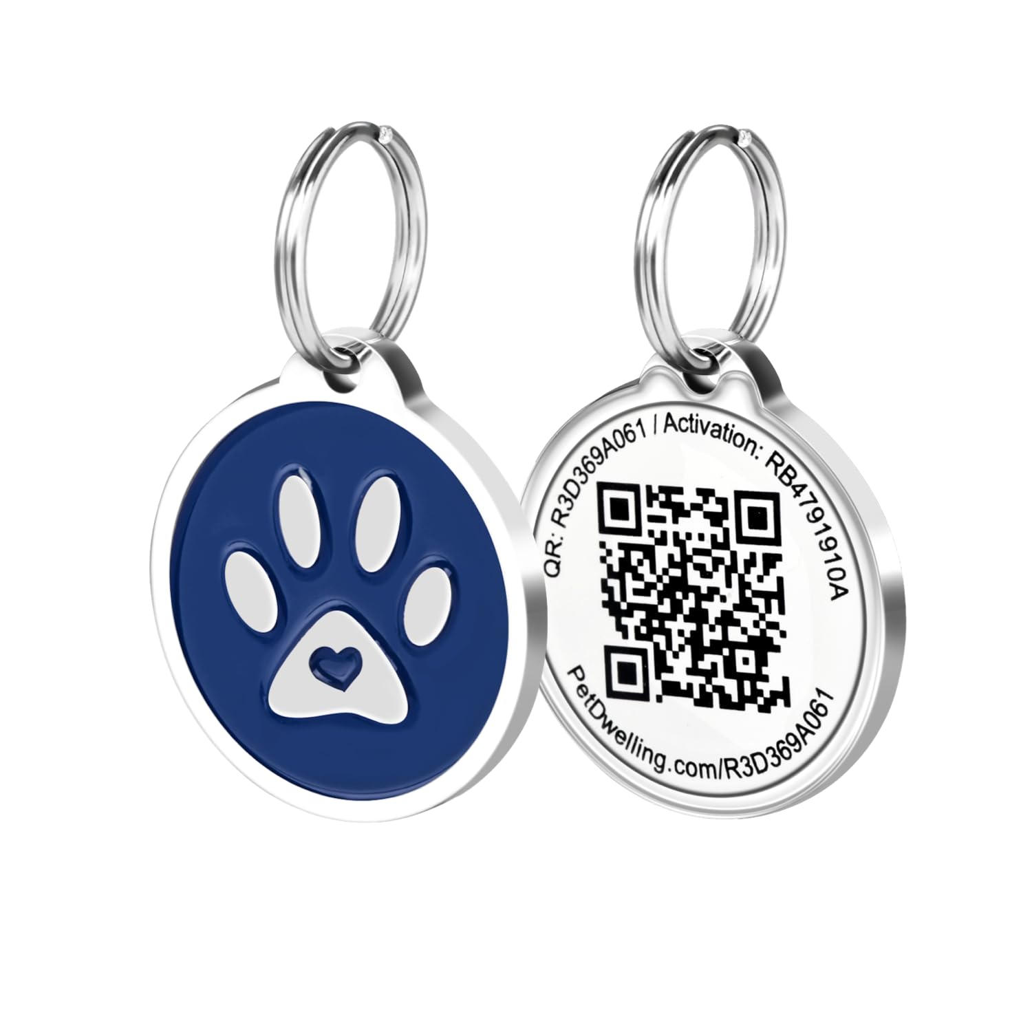 Pet Dwelling QR Code Pet ID Tag – Scan to Contact Owner Instantly, No App Needed, Smart Dog & Cat Tag with Free Personalized Online Pet Profile