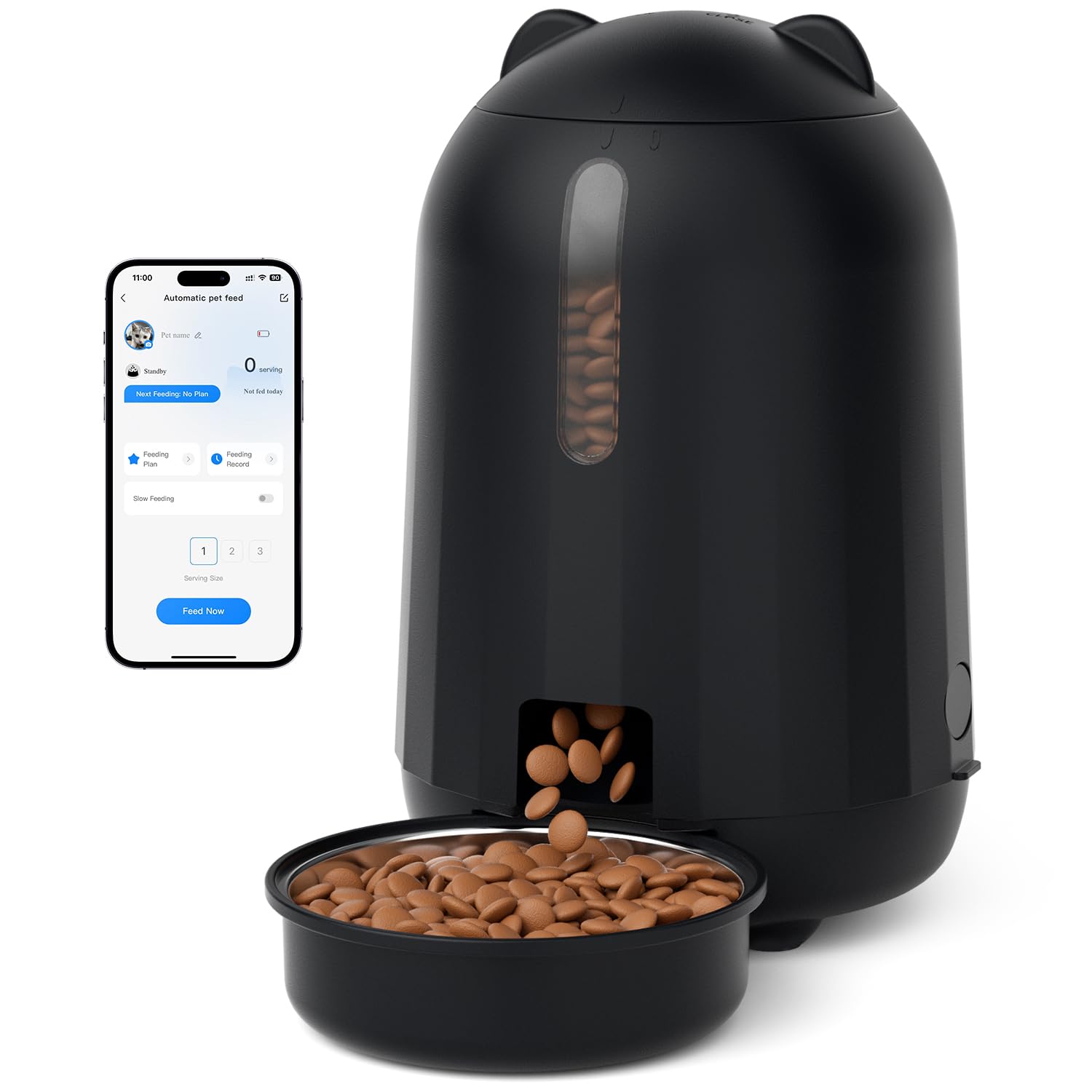 PAPIFEED Automatic Dry Food Feeder for Cats
