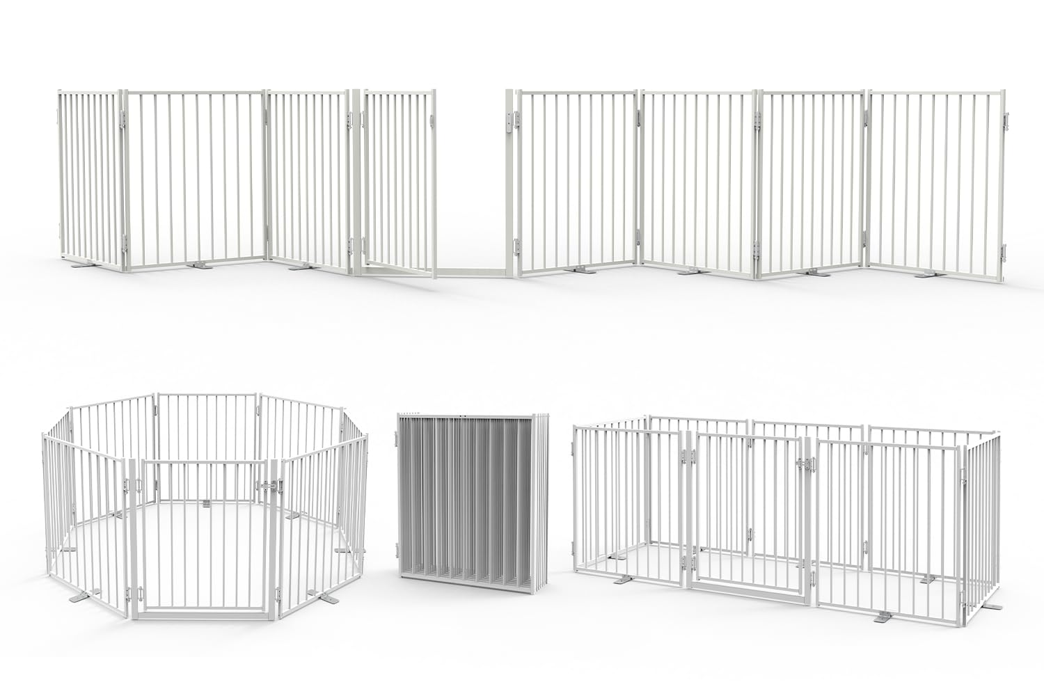 No Pawblems 30-Inch Freestanding Dog Gate with Door