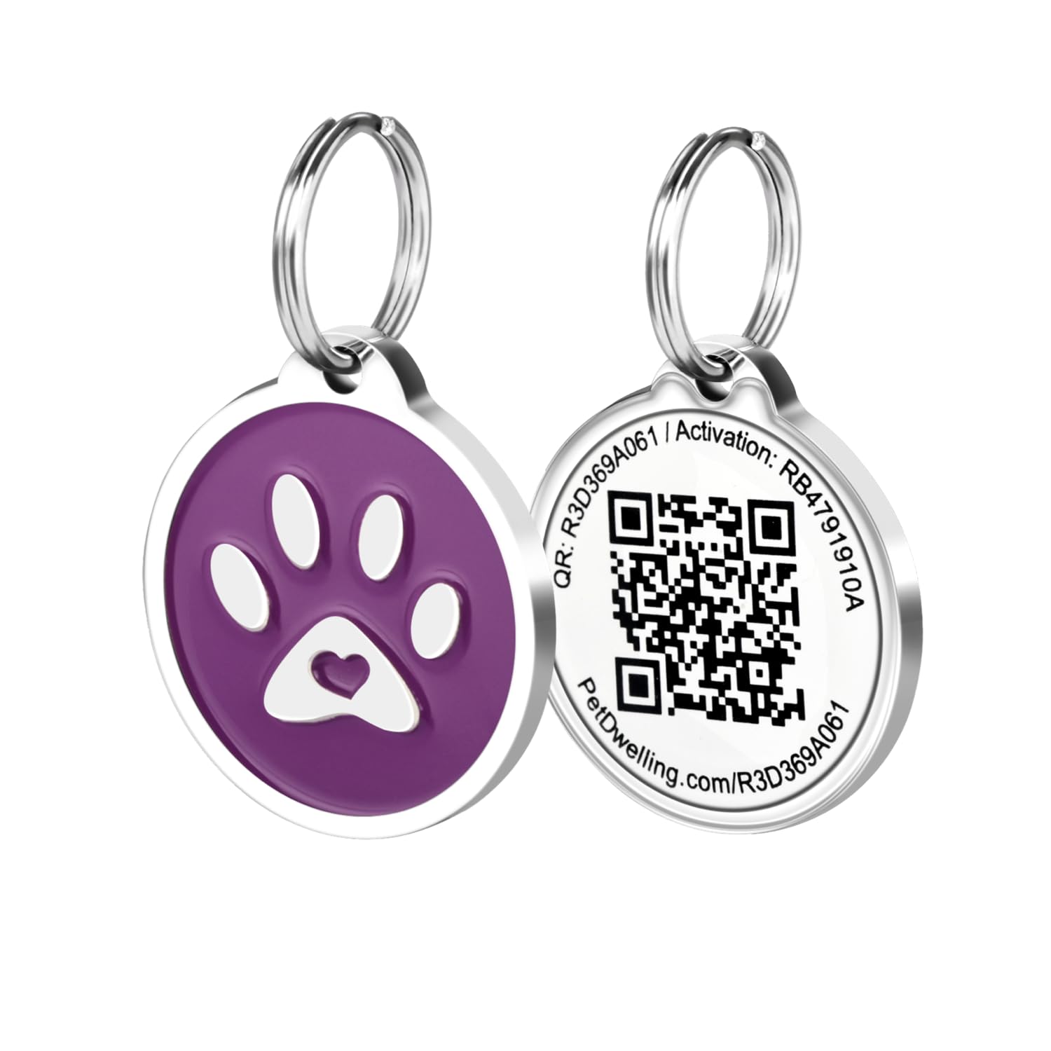 Pet Dwelling QR Code ID Tag for Dogs and Cats