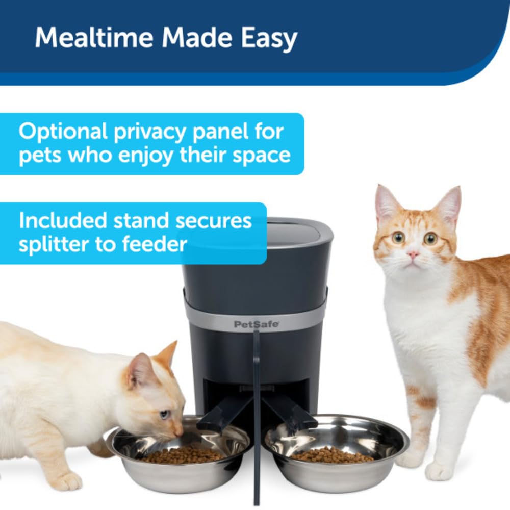 PetSafe Smart Feed Automatic Dog & Cat Feeder - Programmable Feeding - Adjustable Portion Control - WiFi Pet Feeder - Large Capacity - Stainless Steel Bowl - App Controlled