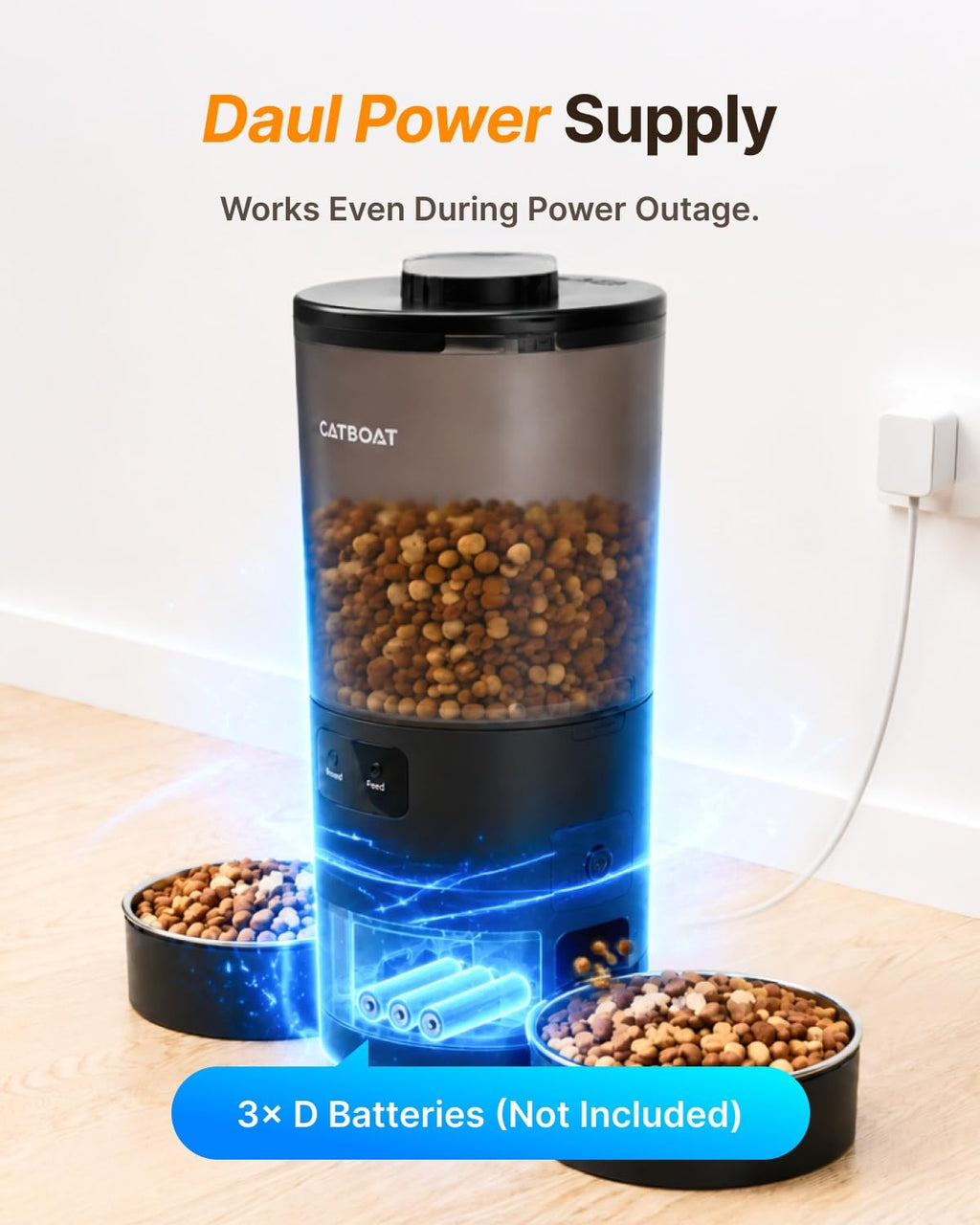 CATBOAT Automatic cat Feeder with 2 Cameras