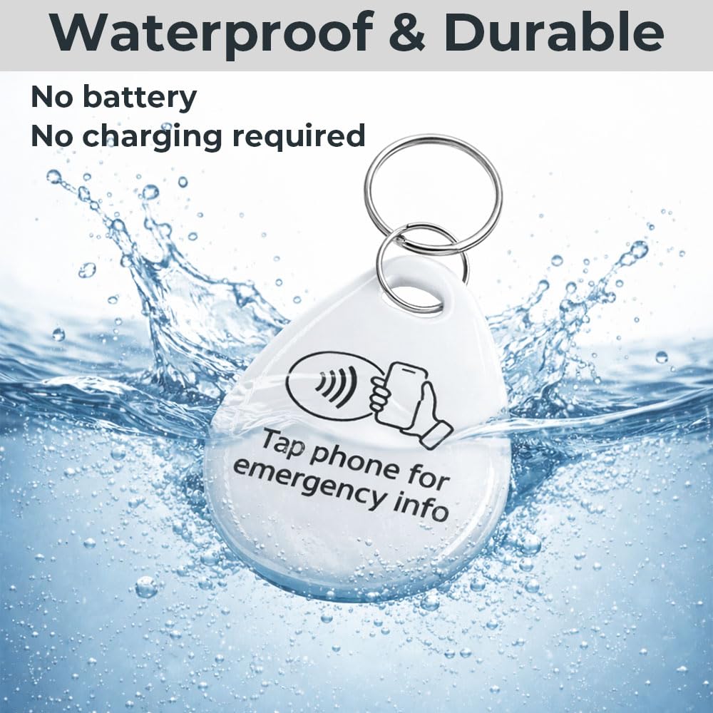 SELFIMPVE 2-Pack NFC and QR Smart Pet ID Tags