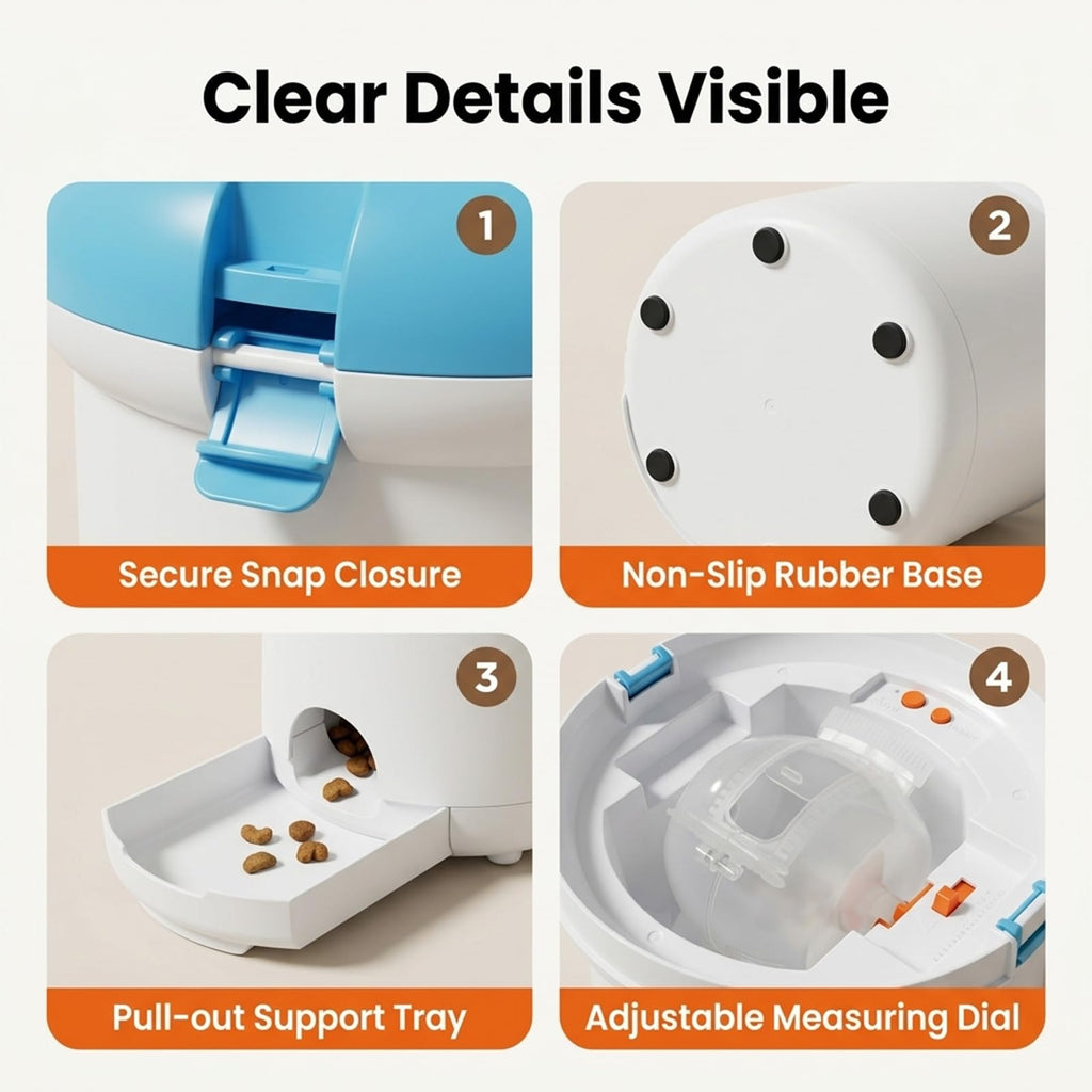 Button-Activated Automatic Dog Treat Dispenser Toy