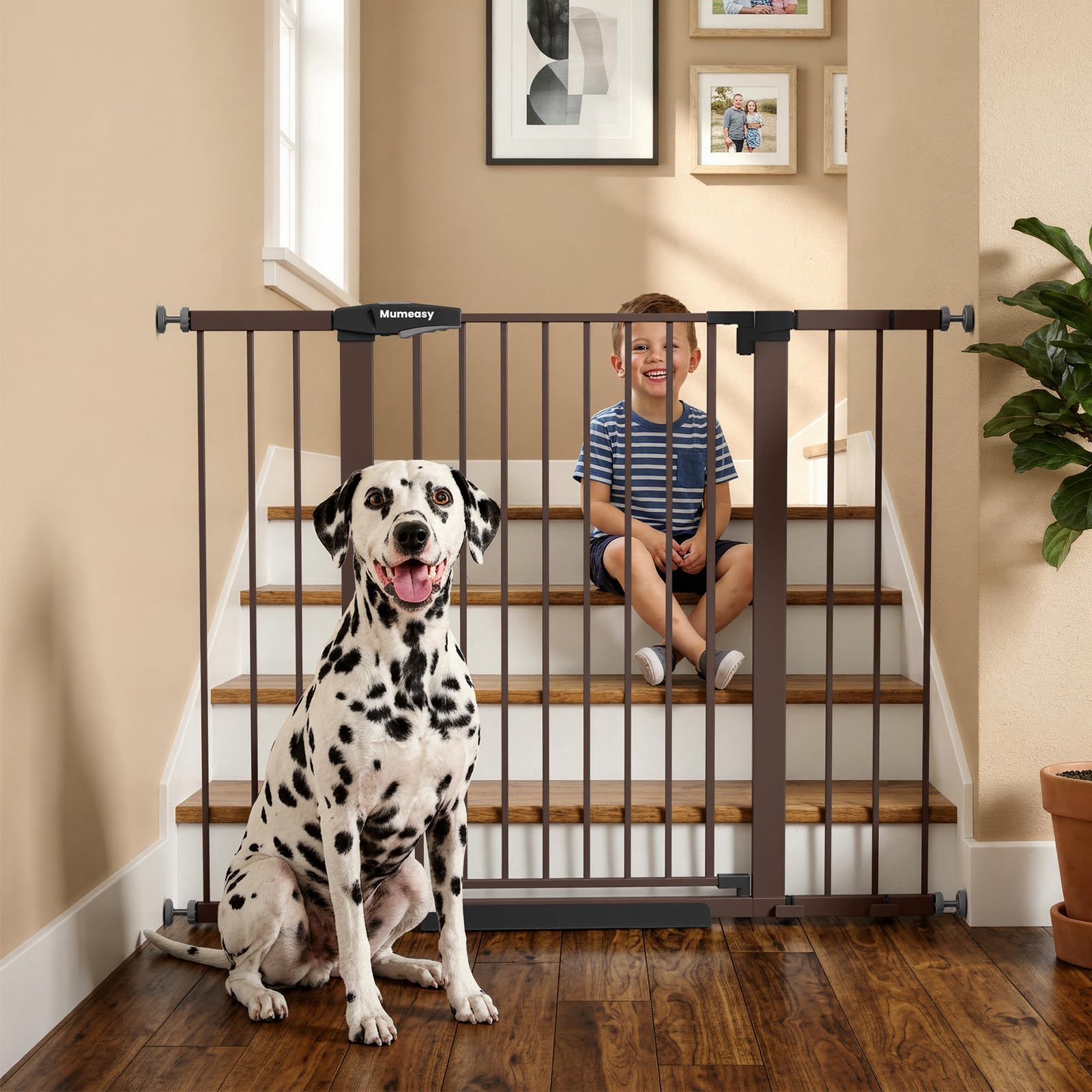 Mumeasy 36-Inch Extra-Tall Pet Safety Gate for Doorways