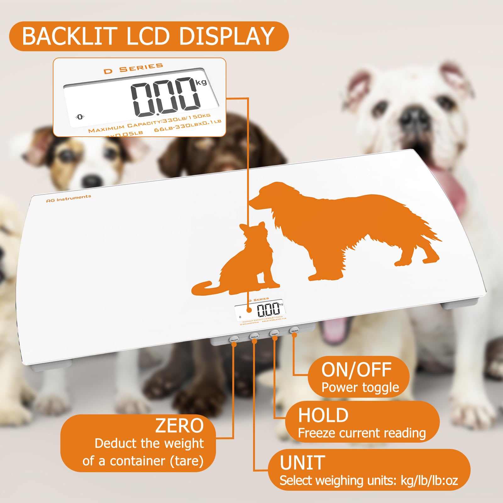 AG Instruments D-Series Digital Animal Floor Scale