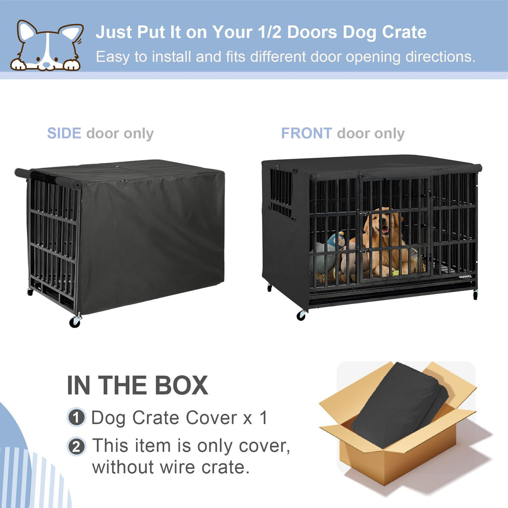 Explore Land Heavy-Duty Dog Crate Cover for Wire Kennels