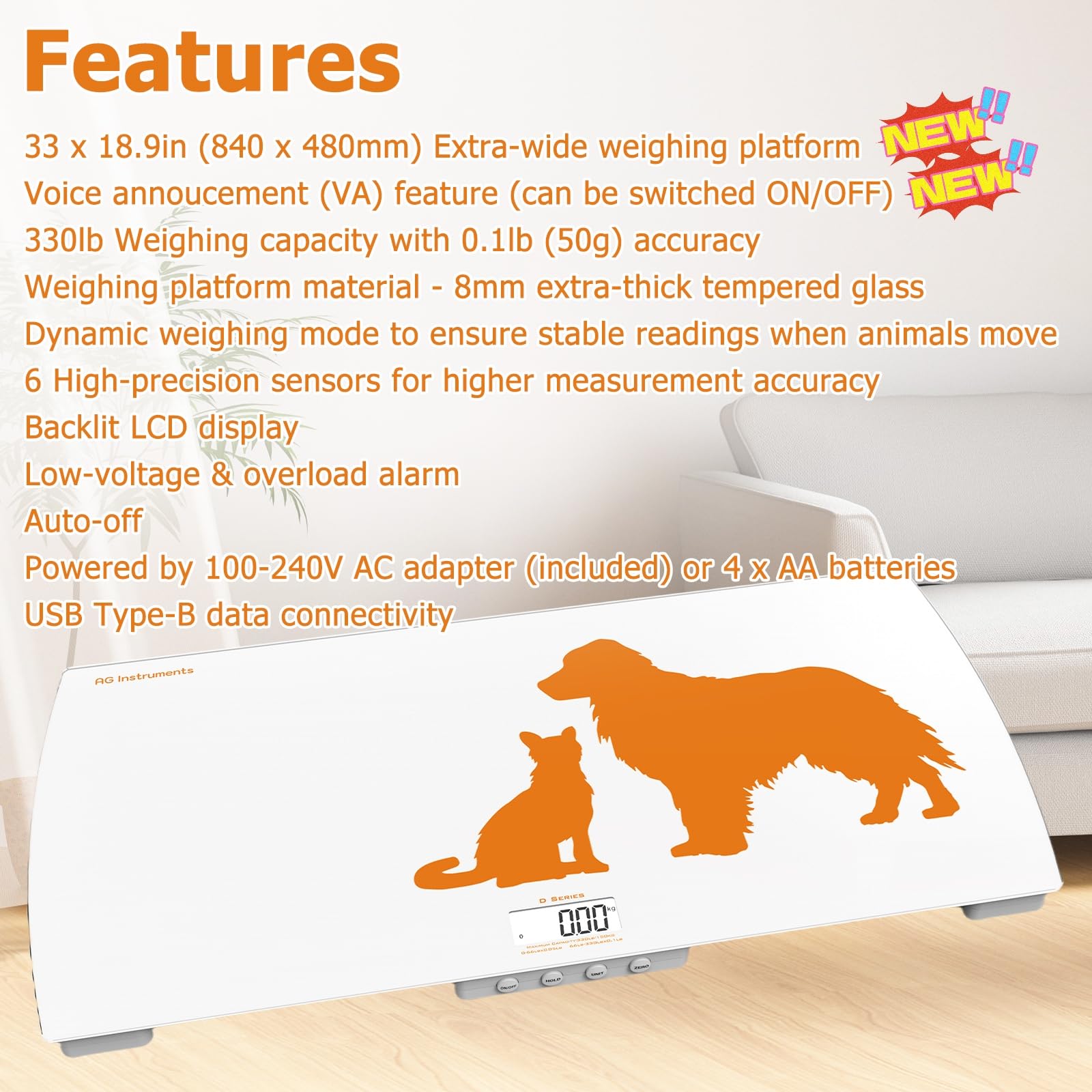 AG Instruments D-Series Digital Animal Floor Scale