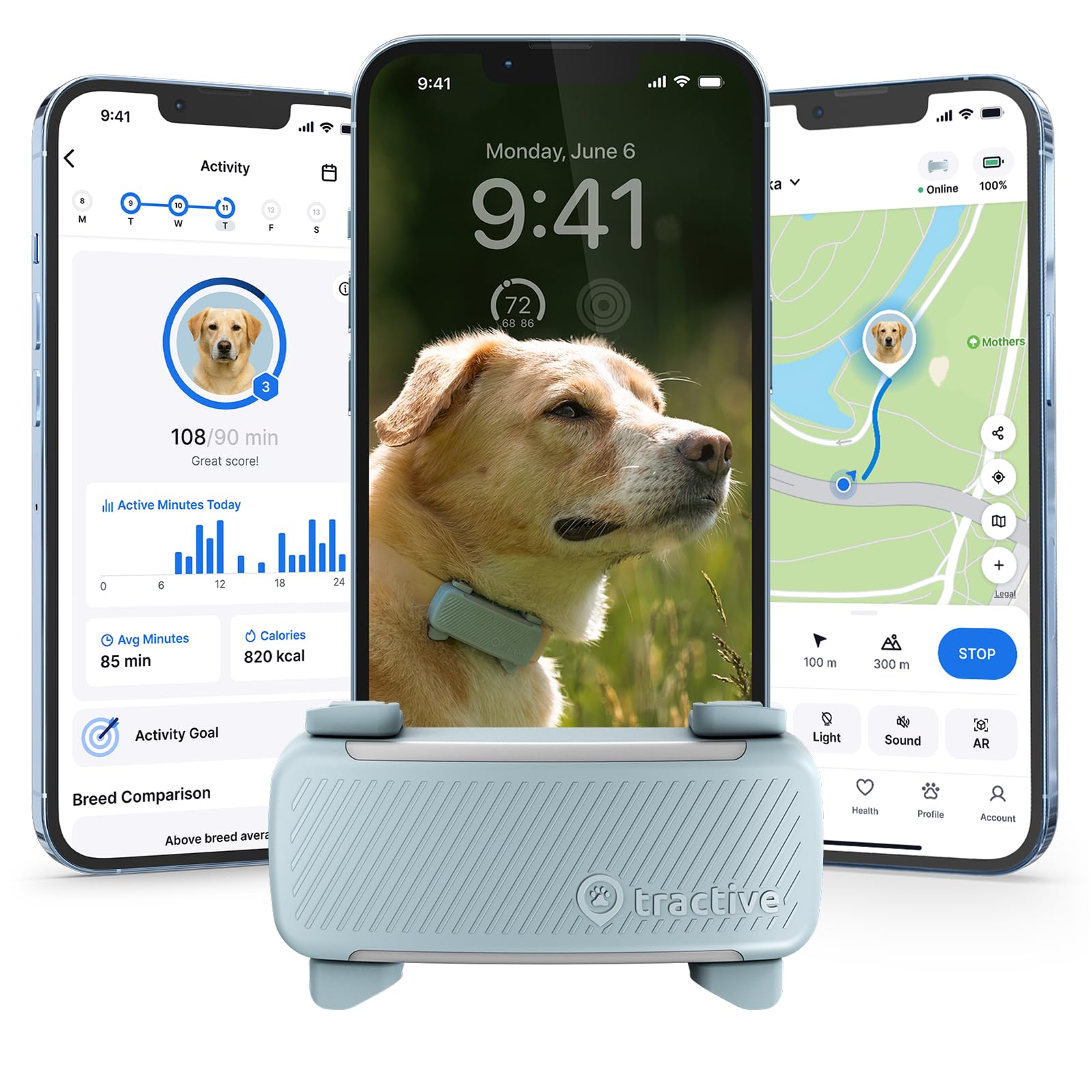 Tractive Smart GPS Dog Tracker with Vital Signs Monitoring