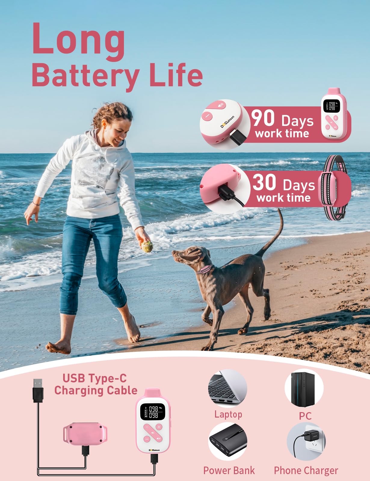 DOGLinsen Prong-Free Vibration Collar for Dogs