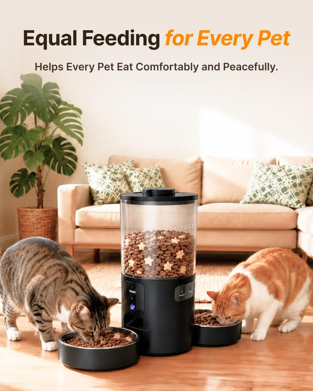 CATBOAT Automatic cat Feeder with 2 Cameras
