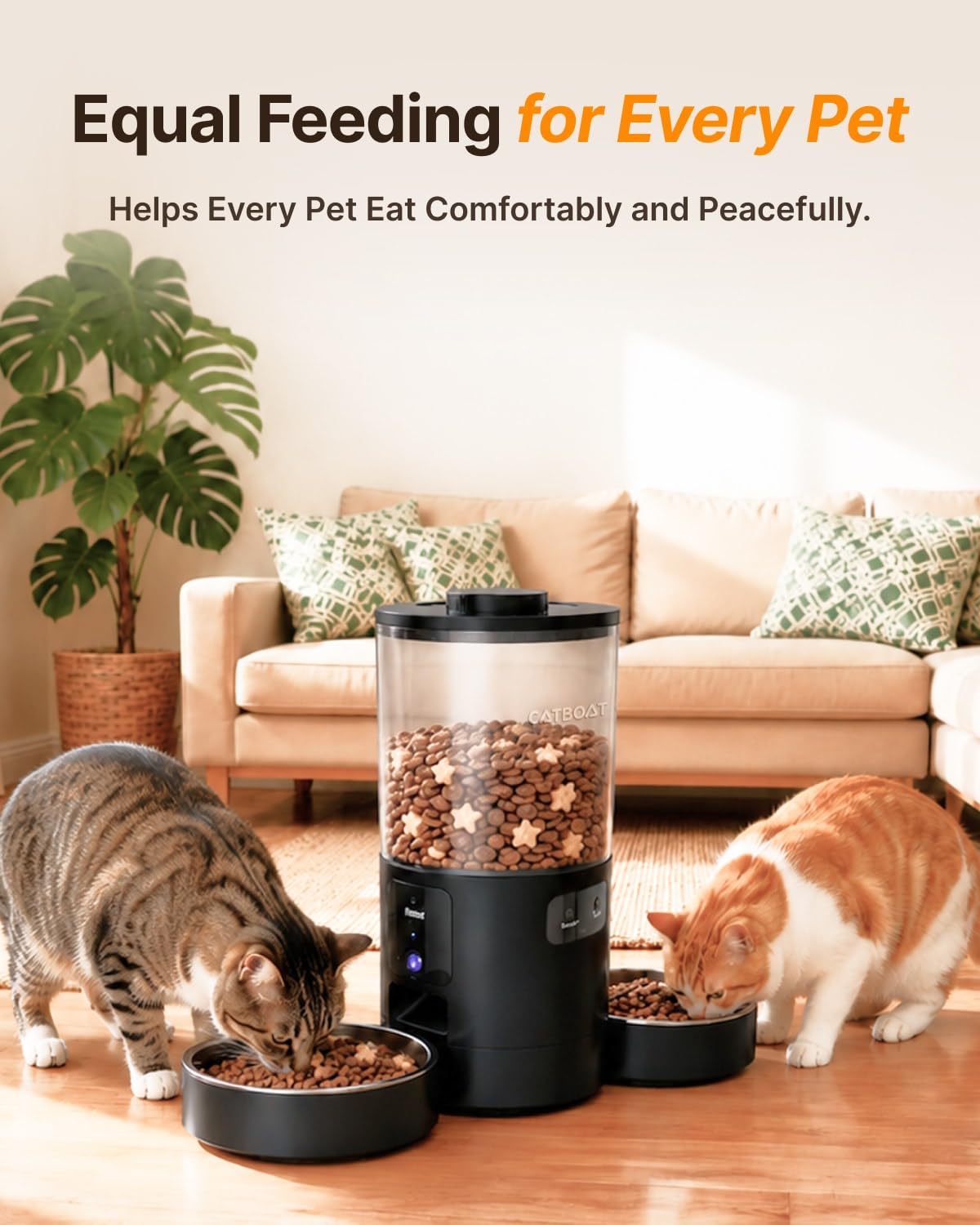CATBOAT Automatic cat Feeder with 2 Cameras