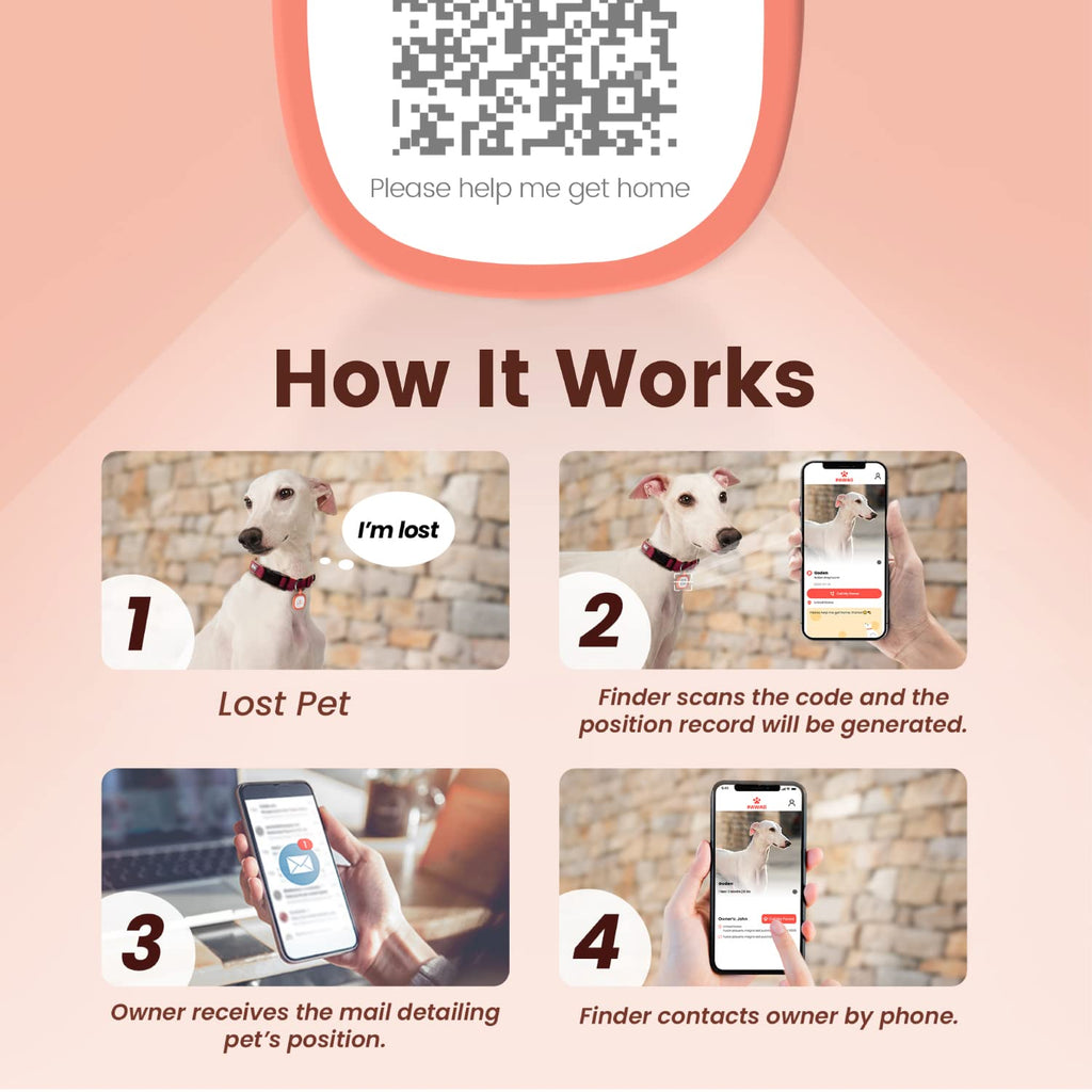 Pawaii QR Code Pet ID Tag All