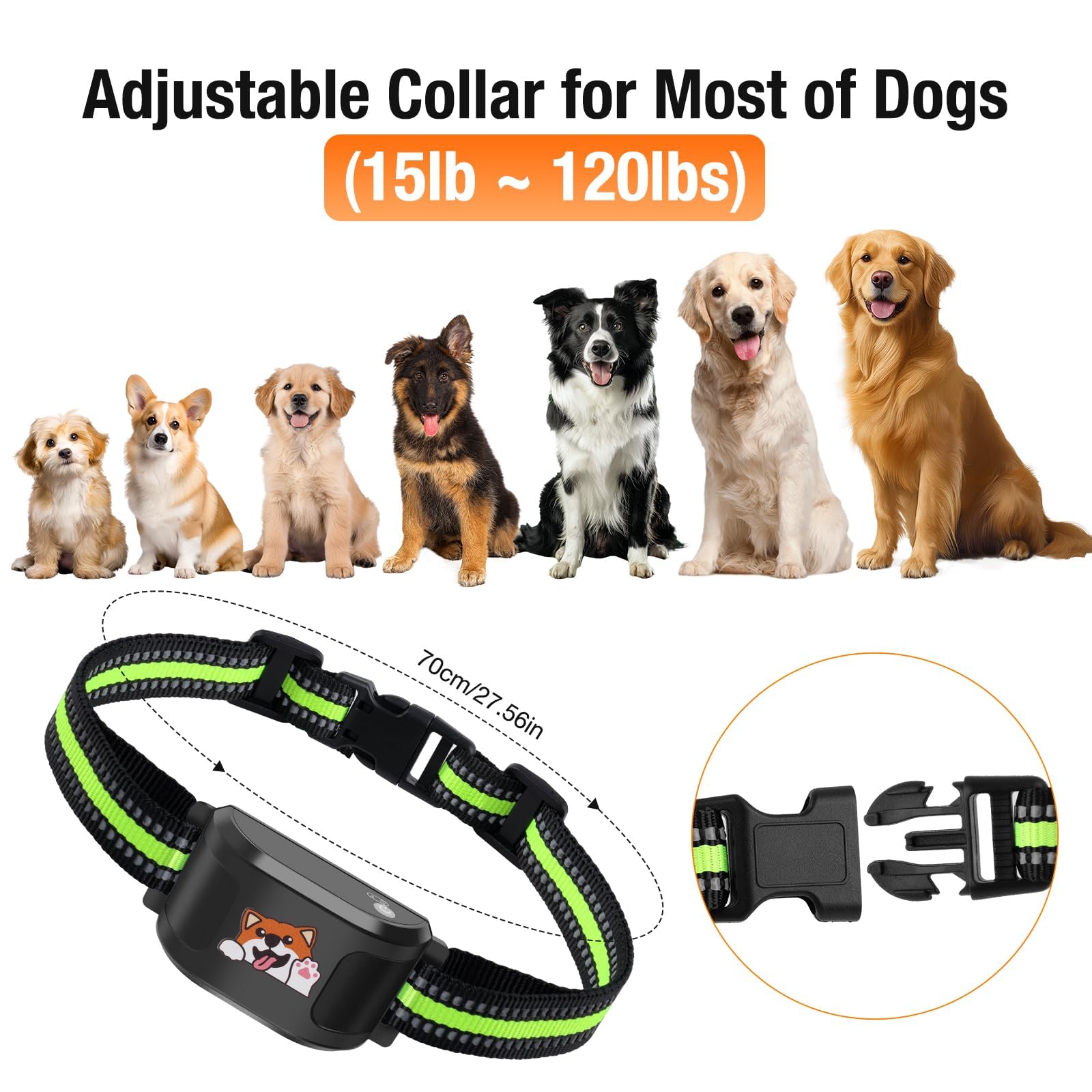 UJQW GPS + Wireless Dog Fence & Training Collar – No Subscription, App Geo-Fence 3280ft, 60-164ft Bluetooth Training, 3 Correction Modes, Auto Sleep/Wake, 7-Day Battery, 3-Dog Support