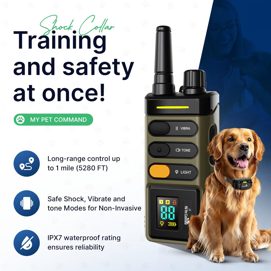My Pet Command 1-Mile Long-Range Dog Training Collar