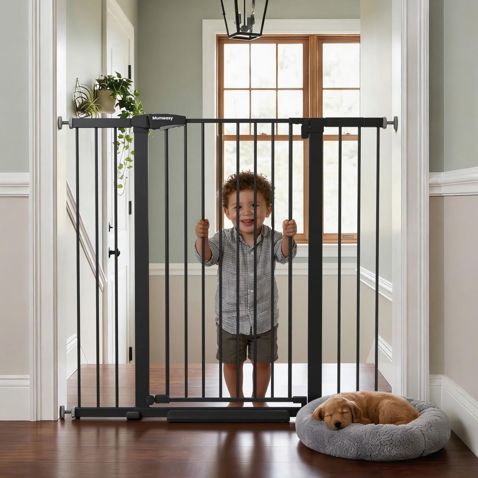 Mumeasy 36-Inch Extra-Tall Pet Safety Gate for Doorways
