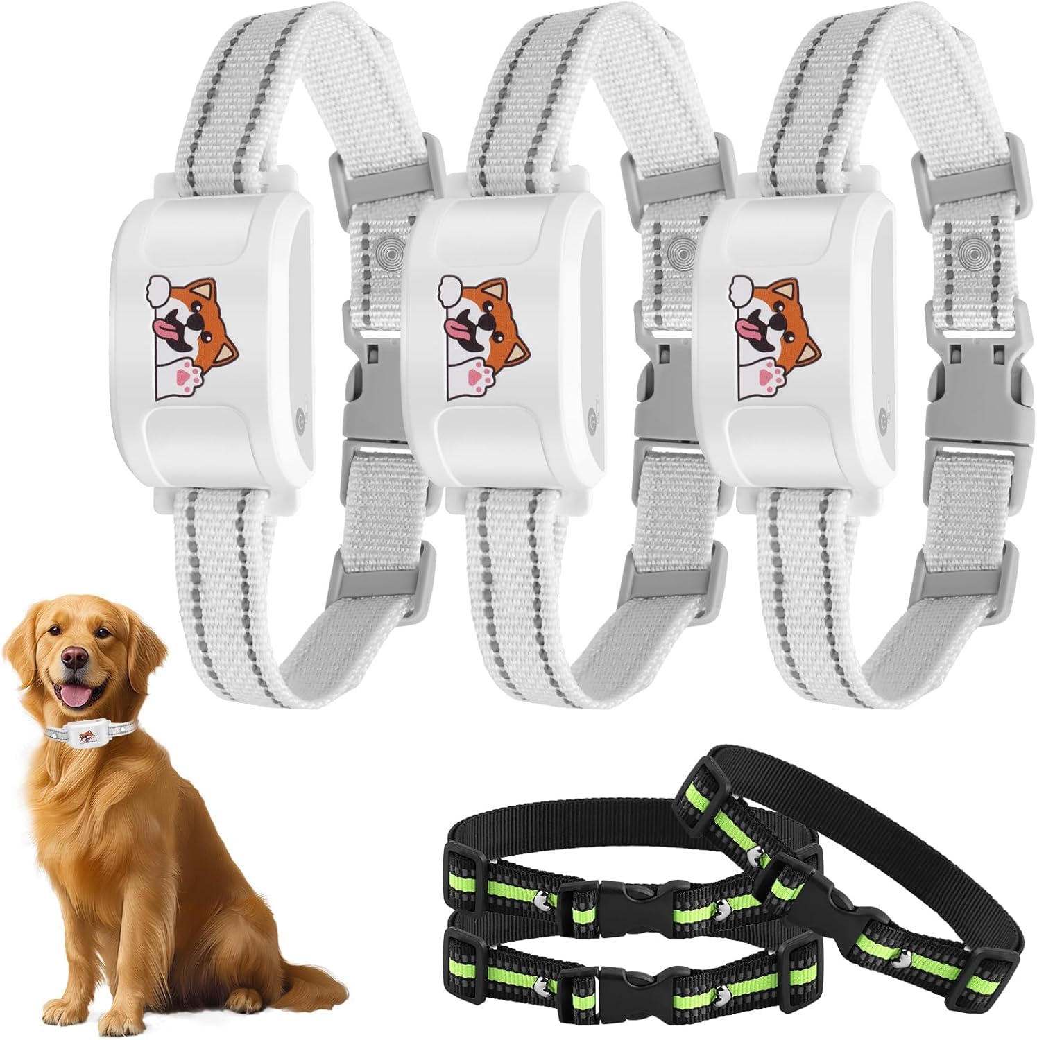 UJQW GPS Dog Fence and Training Collar for 3 Dogs