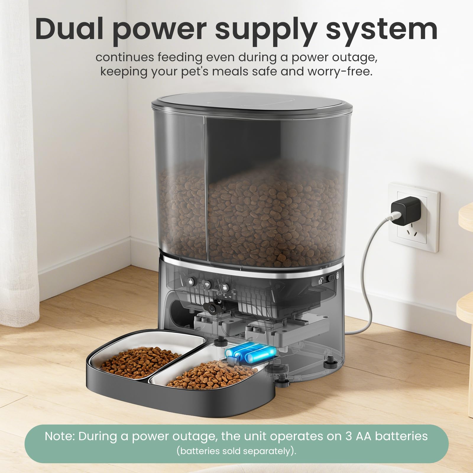 Automatic Cat Feeder 8L Large Capacity Built-in HD Camera & Night Vision