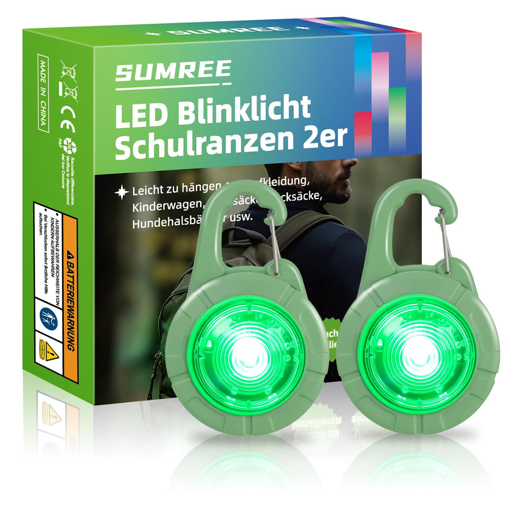 Sumree 2-Pack Rechargeable LED Dog Collar Safety Lights