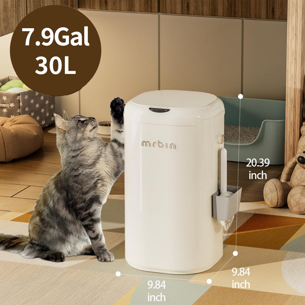MRBIN 7.9-Gallon Motion-Sensor Cat Litter Waste Bin