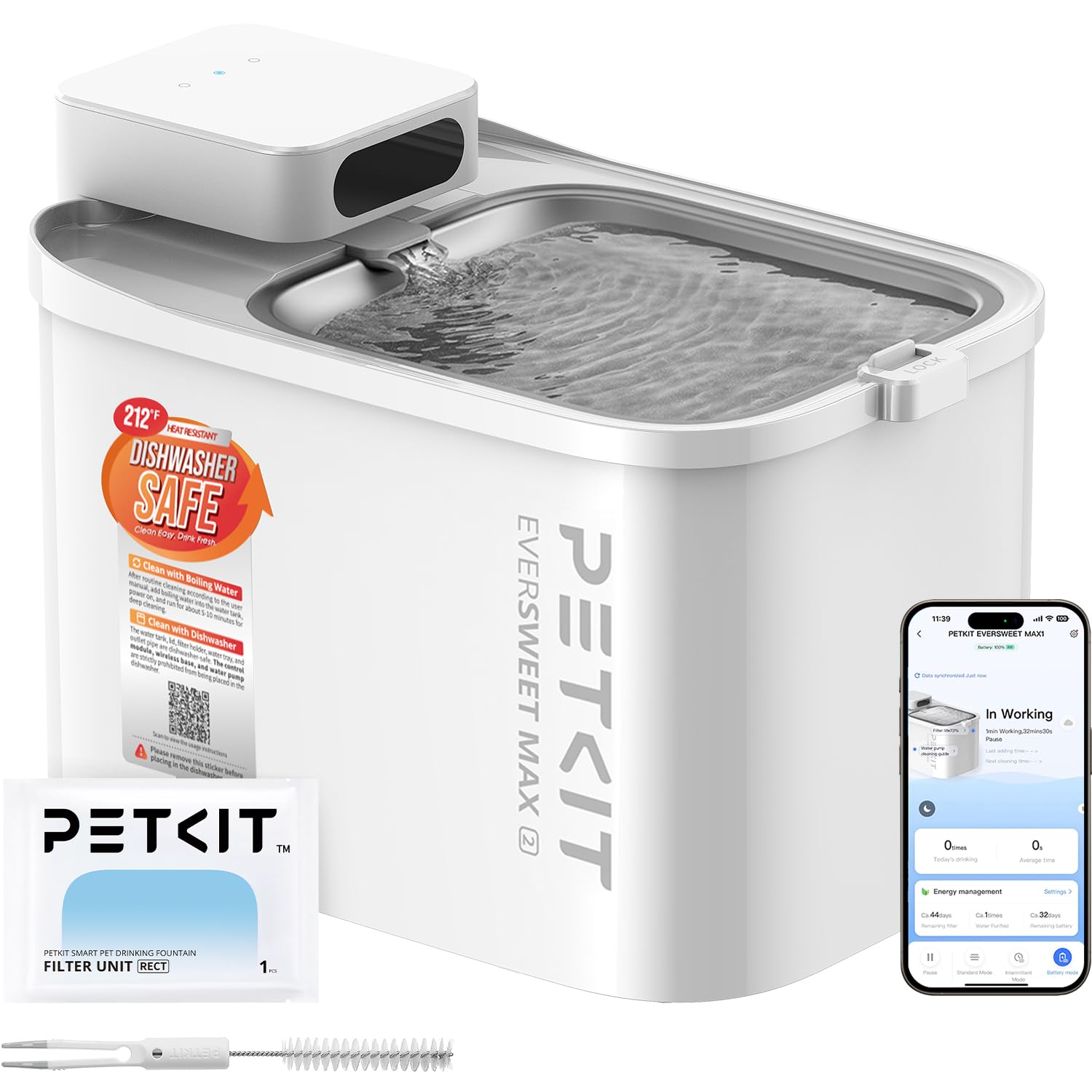 PETKIT EVERSWEET MAX 3L Cordless Cat Water Fountain