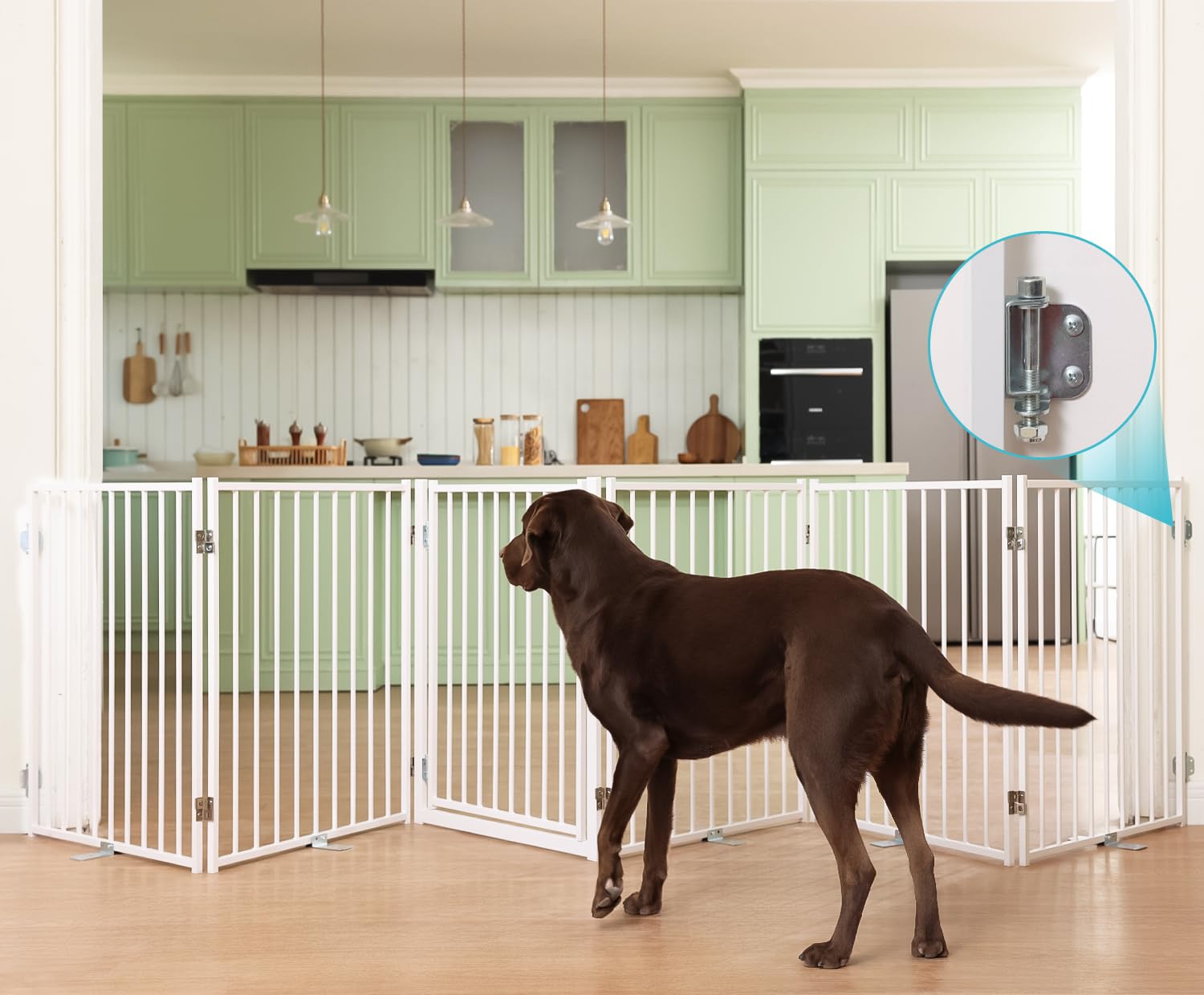 No Pawblems 30-Inch Freestanding Dog Gate with Door