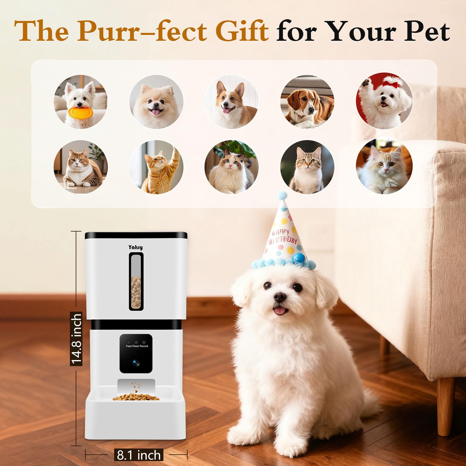 Yakry Automatic Pet Feeder with Camera