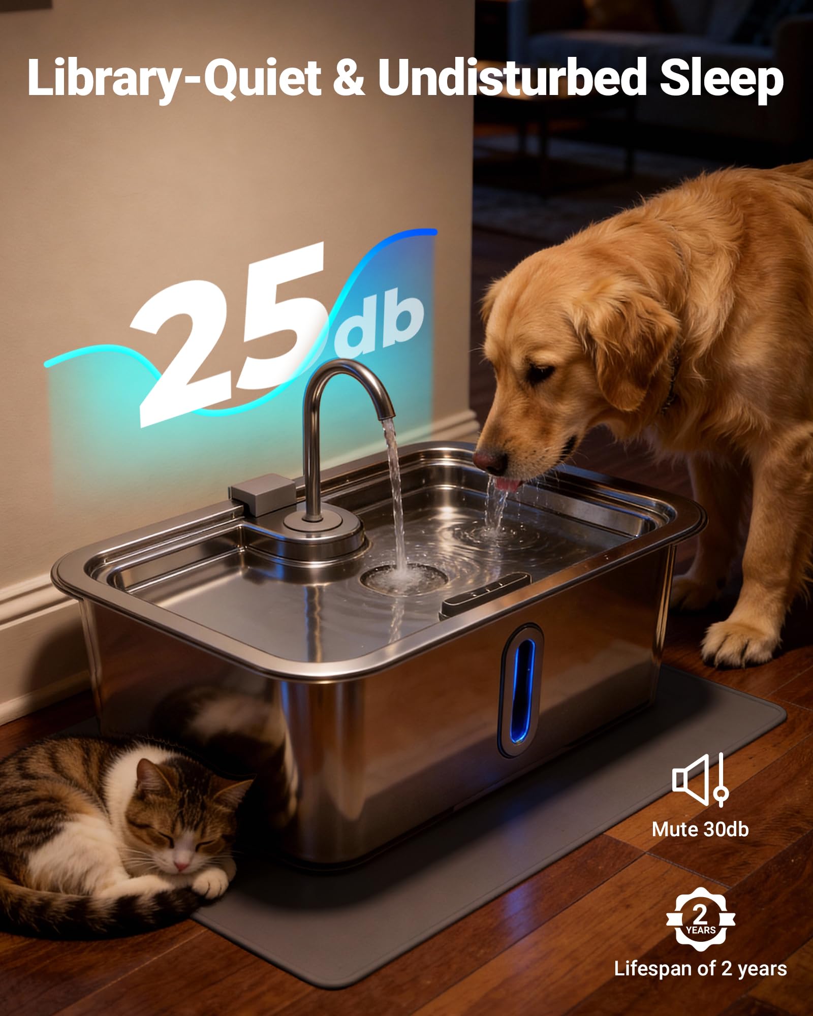 18L/4.76Gal Extra Large Dog Water Fountain
