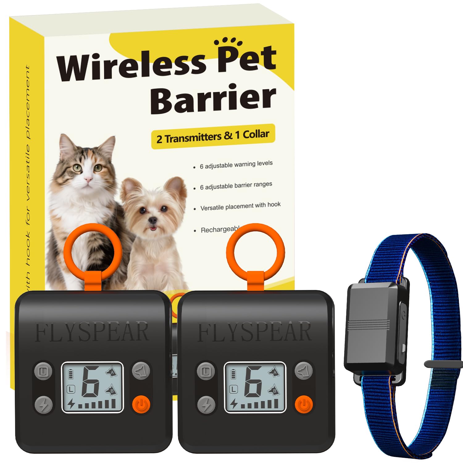Rechargeable Indoor Cat Barrier with Dual Transmitters