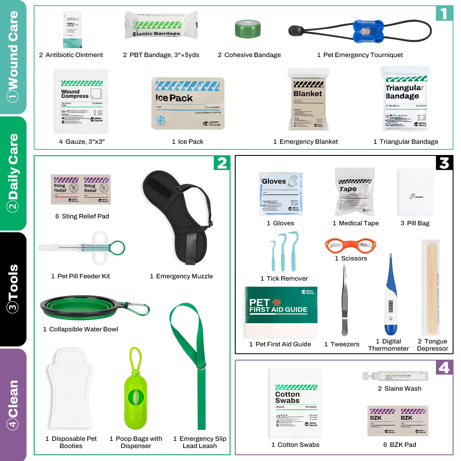 RHINO RESCUE Dog First Aid and Emergency Care Kit