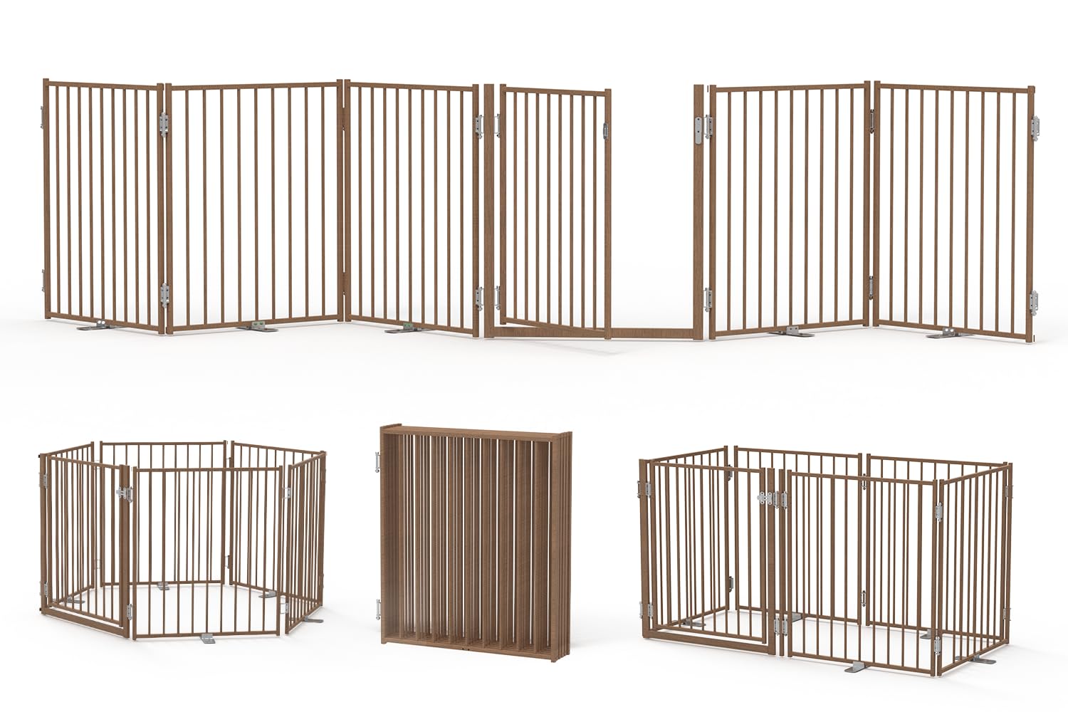 No Pawblems 30-Inch Freestanding Dog Gate with Door