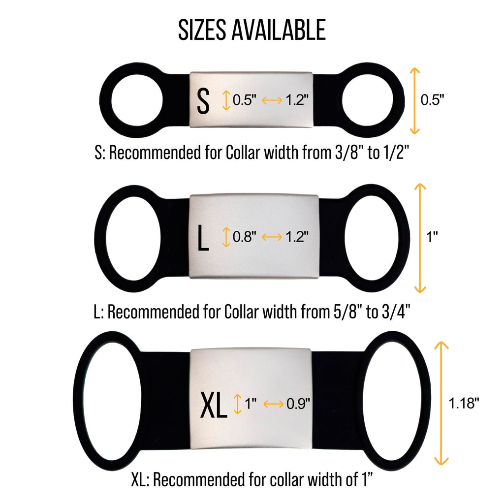 Smart Slide-On QR Code Pet Tag – Silent Dog & Cat ID Tag with Laser Engraving – Stainless Steel & Silicone – No App Needed – Custom Pet Profile – Fits Most Collars