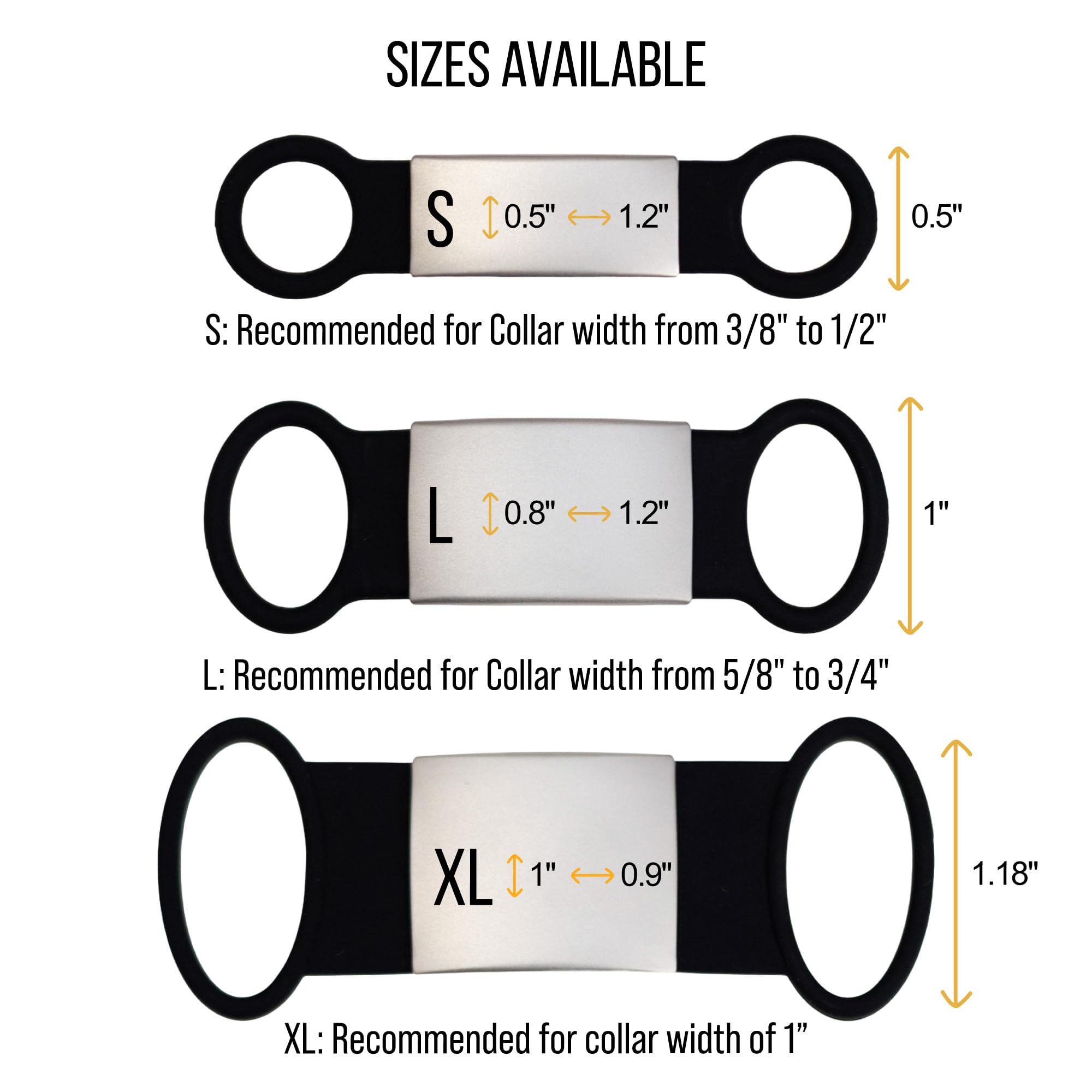 Smart Slide-On QR Code Pet Tag – Silent Dog & Cat ID Tag with Laser Engraving – Stainless Steel & Silicone – No App Needed – Custom Pet Profile – Fits Most Collars