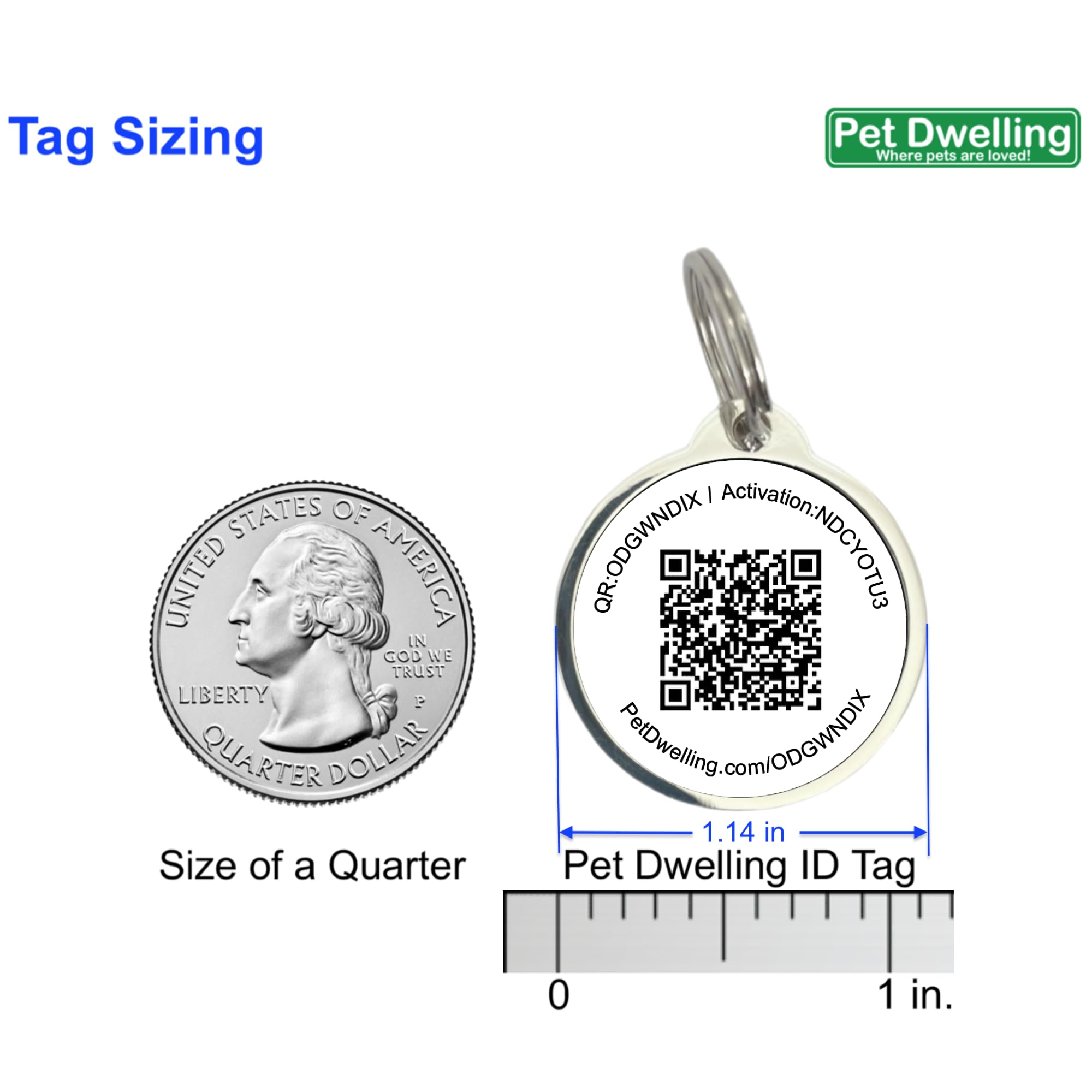 Pet Dwelling QR Code Pet ID Tag – Scan to Contact Owner Instantly, No App Needed, Smart Dog & Cat Tag with Free Personalized Online Pet Profile