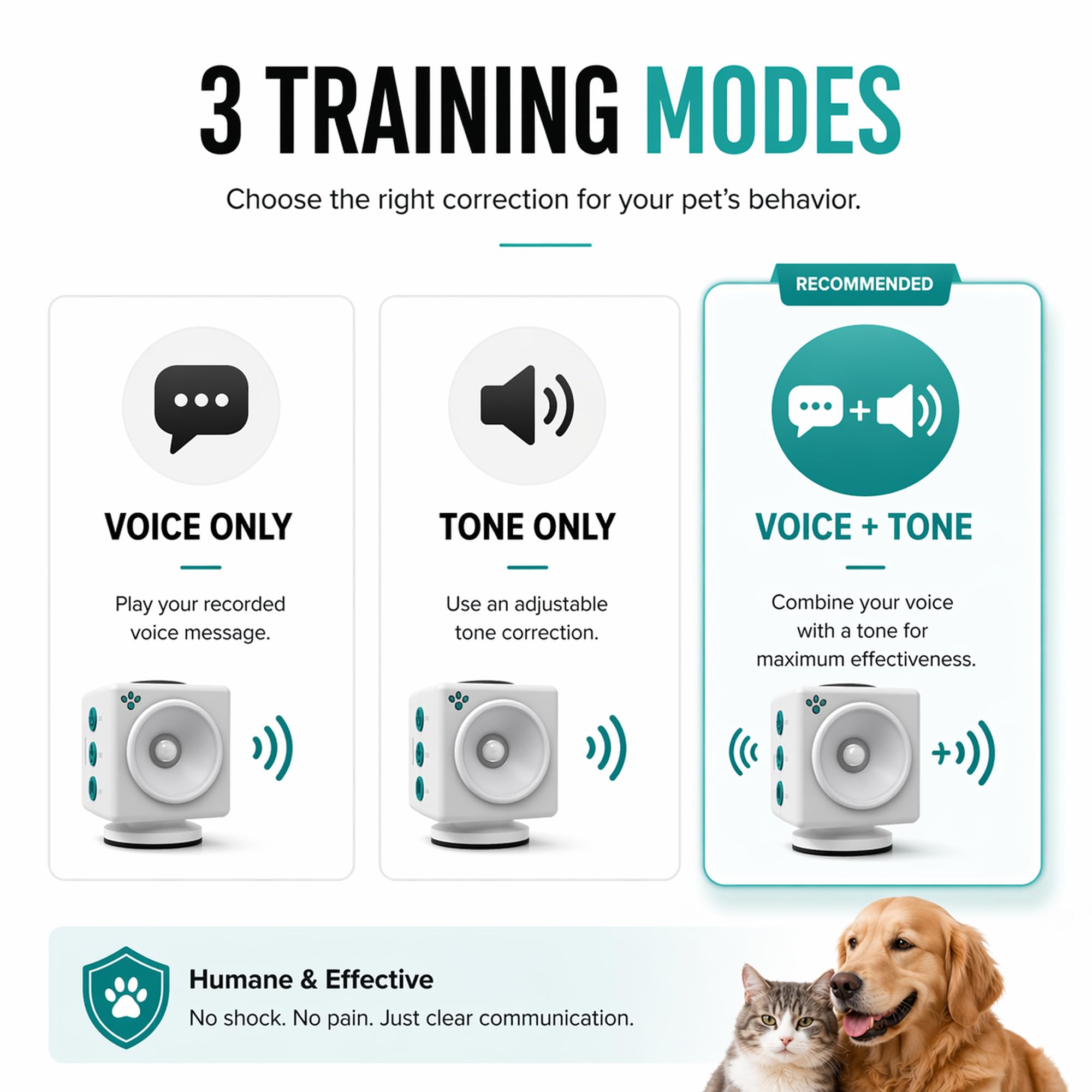 CHATRBOX Motion-Activated Voice Pet Training Device