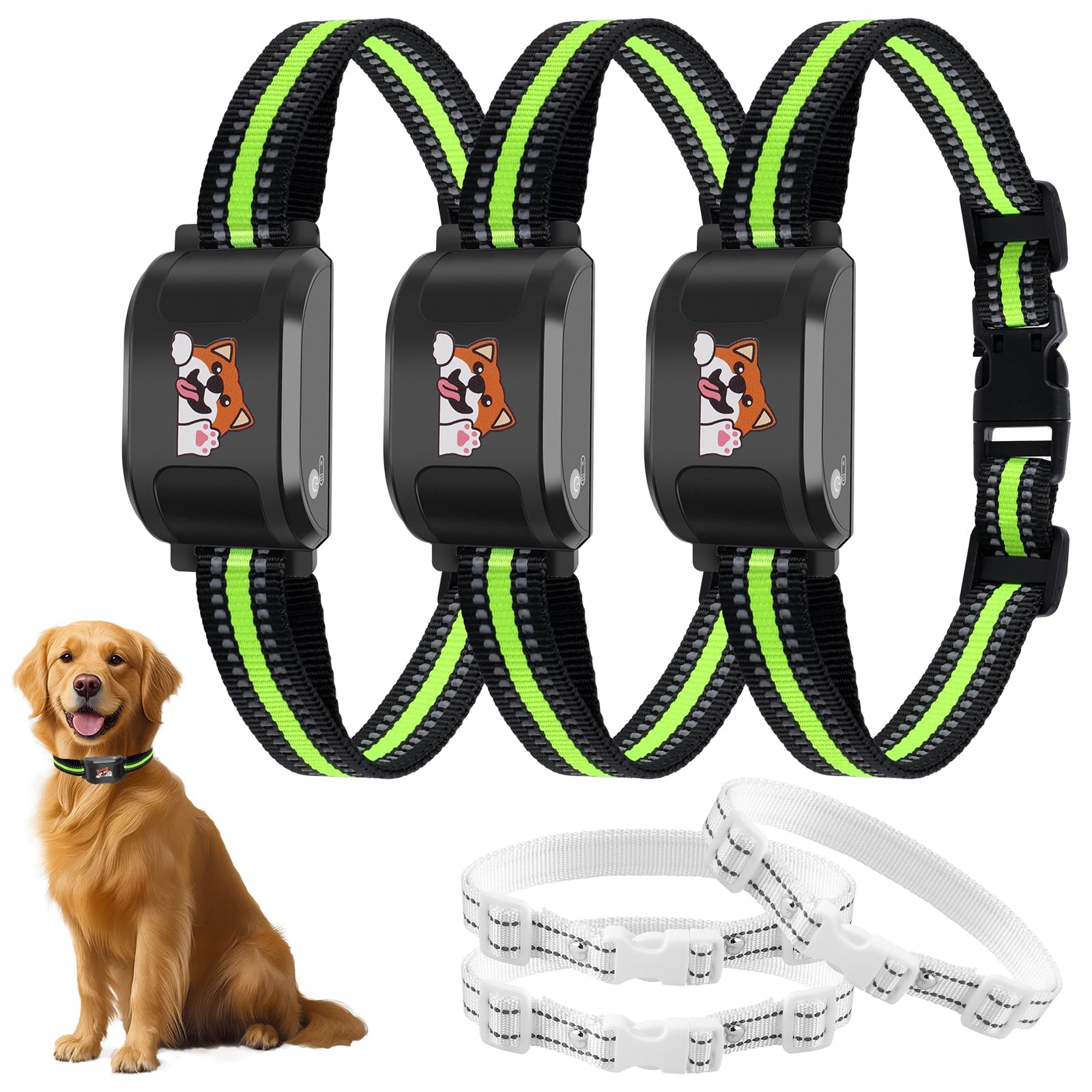UJQW GPS Dog Fence and Training Collar for 3 Dogs
