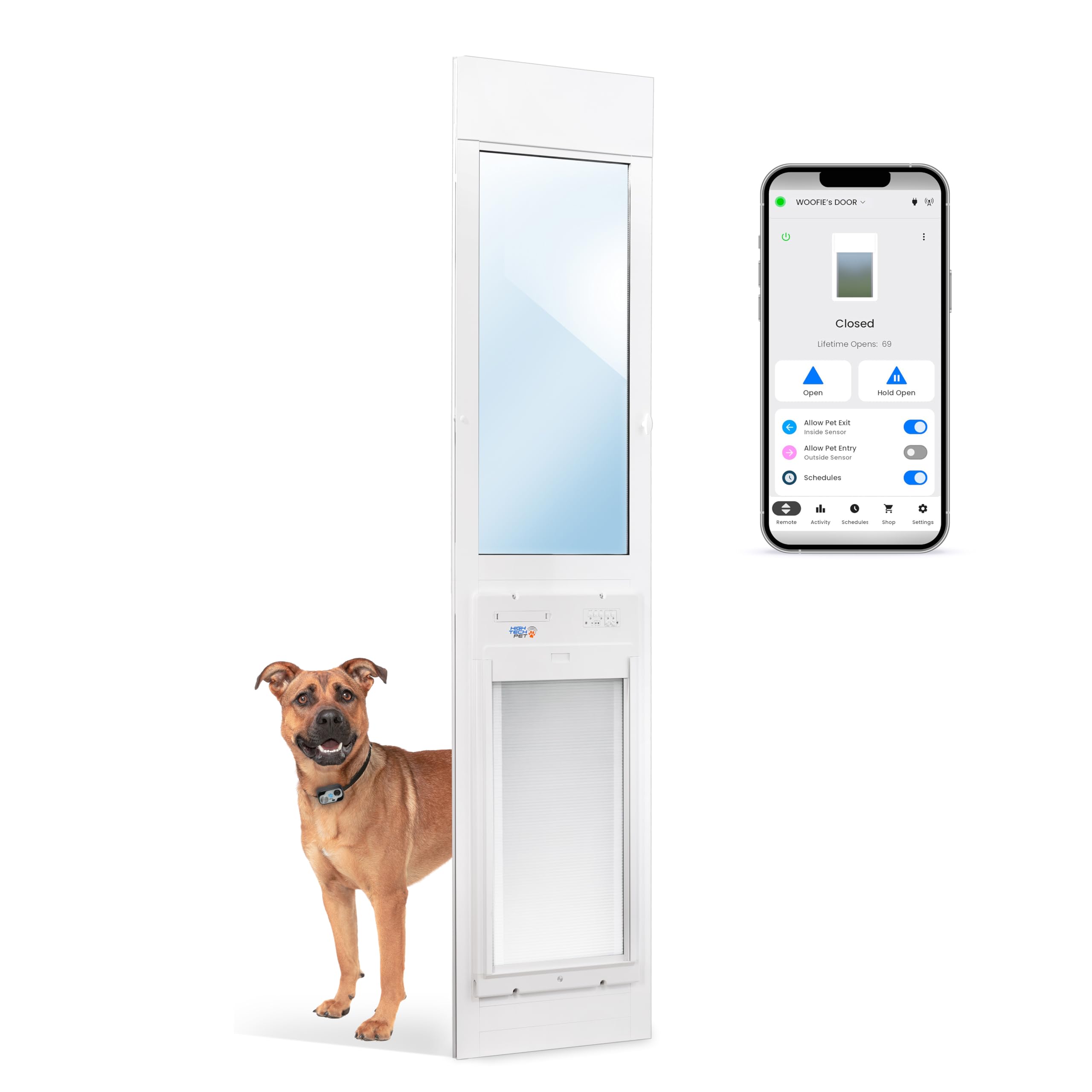 Power Pet WiFi Roll-Up Automatic Door for Dogs and Cats