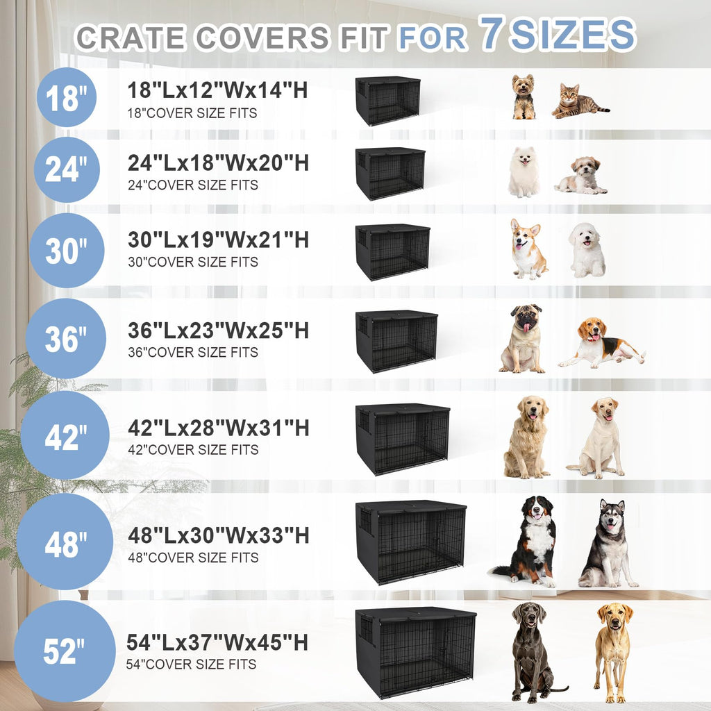 Explore Land Heavy-Duty Dog Crate Cover for Wire Kennels