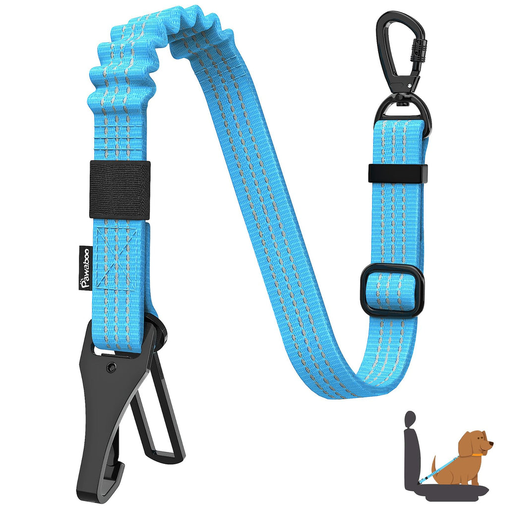 Pawaboo 2-Pack Reflective Bungee Dog Car Seat Belts