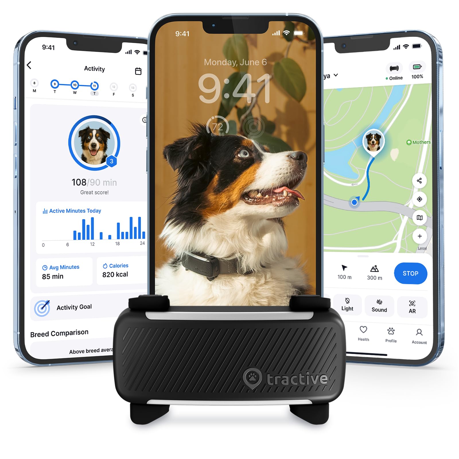 Tractive Smart GPS Dog Tracker with Vital Signs Monitoring